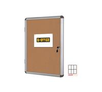 Bacheca per interni - fondo in sughero - 6 fogli A4 - orizzontale - Bi-Office