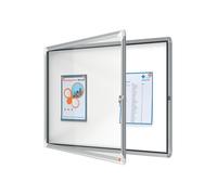 Bacheca per interni - fondo magnetico bianco - 8 fogli A4 - orizzontale - Nobo