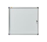 Bacheca per interni ultrapiatta - fondo in metallo magnetico bianco - 6 fogli A4