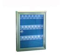 BACHECA PORTA CHIAVI 24PZ ALLUMINIO ANODIZZATO BRONZO CON SERRATURA 29X37X40cm