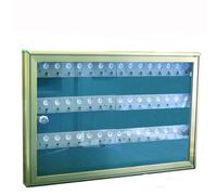 BACHECA PORTA CHIAVI 48PZ ALLUMINIO ANODIZZATO BRONZO CON SERRATURA 55X37X40cm