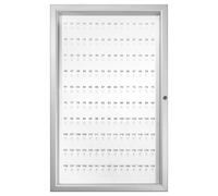 Bacheca porta chiavi da parete 150 posti, acciaio laccato bianco e alluminio anodizzato, 645x1040 mm
