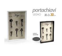 BACHECA PORTACHIAVI DA PARETE LEGNO APPENDINO KEYS 20X3X30 CM VARI COLORI 813474