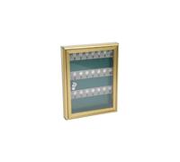 Bacheca portachiavi in alluminio 24 ganci 370x390x40 mm bronzo