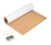 Bacheca quadrata in sughero, autoadesiva, con piccoli spilli e clip in legno, piastrelle da parete, bacheca in(0 x 125 cm)