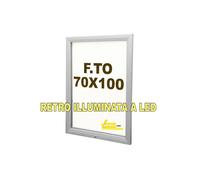 BACHECA RETROILLUMINATA 70X100 O 100X140 PER ESTERNI LUCE A LED VETRO TEMPRATO
