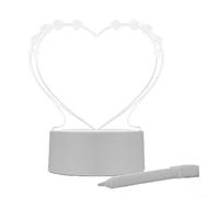 Bacheca USB con penna, lampada creativa in acrilico con calda luce notturna a LED, cancellabile, decorazione per scrivania per casa e ufficio, 5 forme disponibili (a forma di cuore)