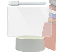 Bacheca USB - Lavagnetta a LED da 17,8 x 12,7 cm, lampada da scrittura creativa, cancellabile, in acrilico trasparente, decorazione da scrivania per ufficio, scrivania, camera da letto e luce notturna