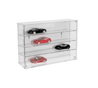 Bacheca/Vetrina in plexiglass trasparente scala 1:43 a 4 ripiani - Misure: 43x12x h37 cm