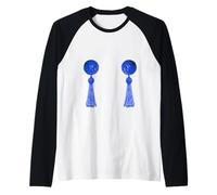 Bachelor Party Sexy Burlesque Blu Nappa Pasties Maglia con Maniche Raglan