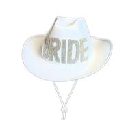 Bachelorette Party Cowgirl Cap Sposa Lettera Donna Doccia Nuziale Regolabile Cowboy Carnival Party Servizi fotografici Capitano Alla Moda