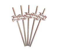 Bachelorette Straws,hen Party Cocktail Straws,team Bride Drinking Straws,20pcs Rose Gold Paper Straw,bridal Shower Paper