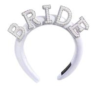 Bachelorettes Party Sposa Fascia per abito da sposa Copricapo Perla Artificiale Lettera Sposa Hairband Damigelle Damigelle Decors