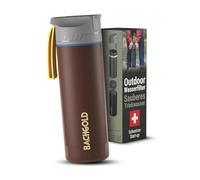 Bachgold® Borraccia filtrante professionale outdoor [500ml] con capacità di filtraggio di 1500L I Rimuove il 99,99% dei batteri e filtra microplastiche, particelle e cloro I Per blackout e crisi