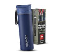 Bachgold® Borraccia filtrante professionale outdoor [500ml] con capacità di filtraggio di 1500L I Rimuove il 99,99% dei batteri e filtra microplastiche, particelle e cloro I Per blackout e crisi