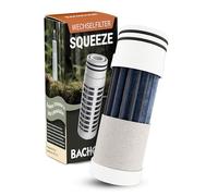 Bachgold Squeeze - Filtro dell'acqua per esterni - Sistema di doppia filtrazione, filtro dell'acqua potabile, per esterni, rimuove batteri, virus e microplastica, per campeggio, sopravvivenza