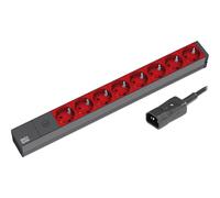 Bachmann 19'' 2m 8x Schuko H05VV-F 3G 1.00mm² 2 m 8 presa(e) AC 333.538