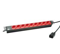 Bachmann 19071761 - Ciabatta elettrica da 19", 9 prese Schuko C20, colore: Nero