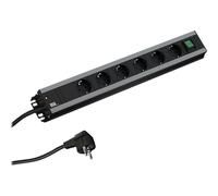 Bachmann 300.008 2 m 1,5 mm² Nero Grigio 6 presa(e) AC Nero 1 pz Strip