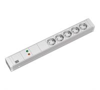 Bachmann 333.002 0,44 m Tipo F Plastica Bianco Plastica 5 presa(e) AC 19" 5x
