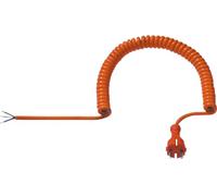 Bachmann 665.870 - Cavo a spirale con presa Schuko, colore: arancione