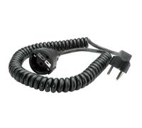 Bachmann 672.181 Prolunga schuko a spirale, 1 m spirale, 4 m lunghezza di lavoro, Nero