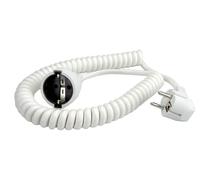 Bachmann 672.280 - Prolunga schuko a spirale, 500/2000 mm, colore: Bianco