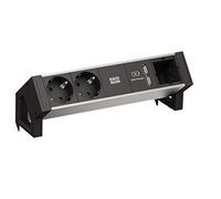 Bachmann 937.001 desk2 2 X Protezione contatto 1 X USB Charger 1 X ABD gst18 NERO