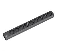 Bachmann 9x Schuko 2m 2 m 9 presa(e) AC Tipo F Plastica Nero Plastica 333.506