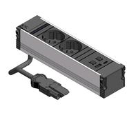 BACHMANN CONI 2 contatti di protezione, 1 USB A/C 22 W, nero