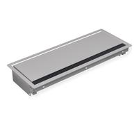Bachmann Coni 221025 - Cornice da incasso a 6 vie (386,5 x 151 mm), 6 vie (386,5 x 151 mm), grigio argento (profondità incasso = 56 mm, spessore minimo 10 mm)
