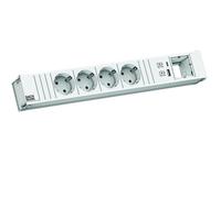 BACHMANN CONI 4xCEE7/3 1xUSB A/C 22W 1xCM 0,2m GST18 RAL9010
