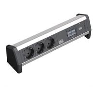 Bachmann DESK 1 Nero Grigio 3 presa(e) AC 230 V 16 A Prese multiple 339.1006