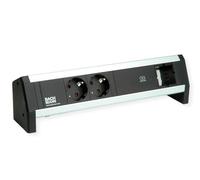 BACHMANN Desk 2 contatti di Protezione USB C, Caricatore USB 60 W, 1 ABD GST18