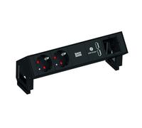 Bachmann - Desk 2 Prolunghe E Multiple Interno 0,2 M 2 Presa (e) Ac Nero - SPEDIZIONE GRATUITA