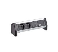 BACHMANN Desk 2 x UTE 1 x USB Charger GST18 Nero