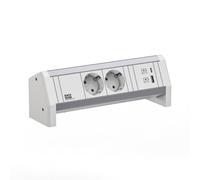 BACHMANN Desk 2xCEE7/3 1xUSB A/C 22W GST18 RAL9010