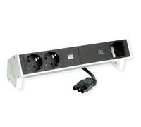 Bachmann DESK2-2 contatti di Protezione USB C, Caricatore USB 60 W, 1 ABD 0,2 m, GST18, Colore: Bianco