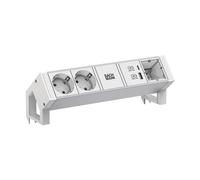 BACHMANN DESK2-2 lampadine CEE7/3, 1 cm, 1 USB A/C 22 W, 0,2 m, GST18
