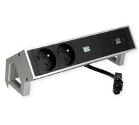 BACHMANN DESK2 2 x UTE 1 x USB C 60 W 0,2 m GST18 INOX