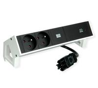 BACHMANN DESK2 2 x UTE 1 x USB C 60 W 0,2 m GST18 RAL9010