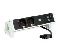 BACHMANN DESK2 2xP40 1xUSB A/C 22W, 0,2m GST18 RAL9010 Italia