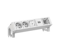 BACHMANN DESK2 White 2 x UTE 1 x interruttore 1 x CM 0,2 m GST18 RAL9010