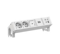 BACHMANN DESK2 White 2 x UTE 1 x interruttore 1 x USB A/C 22 W 0,2 m GST18