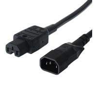 Bachmann IEC Cold/Hot Appliance Connection Cable (C14 Male - C15 Female) 2m
