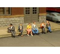 Bachmann Industries Miniatura O Scale Figures Seduti Piattaforma Passeggeri Trai