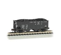 Bachmann Industries Usra 55-ton 2-bay Hopper C and o Train Car, N scale