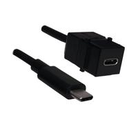 BACHMANN Keystone - Giunto USB 3.1 tipo C PD 60 W femmina/maschio, 0,5 m