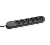 BACH 381.147K - Presa multipla SMART, a 6 ingressi, tipo F - CEE 7/3, nera