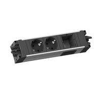 Bachmann Step in Alluminio 2 x CEE7/3 1 x CM 90° GST18